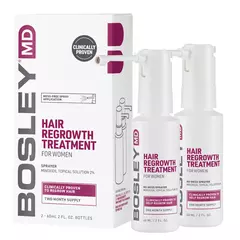 Спрей с миноксидилом 2% для восстановления роста волос у женщин Bosley MD Hair Regrowth Treatment 2*60 мл