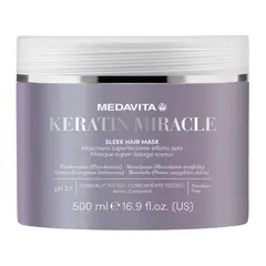 Ультраразглаживающая маска для волос с эффектом шелка Medavita Keratin Miracle Sleek Hair Mask 500 мл, Объем: 500 мл