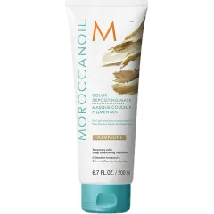 Відтінкова маска для волосся тепло бежево золотиста Moroccanoil Color Depositing Mask Champagne 200 мл, Об'єм: 200 мл, Тон: Теплий золотистий блонд