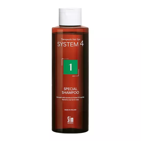 Шампунь Sim Sensitive System 4 №1 Special Shampoo 250 мл для нормальної шкіри голови і схильної до жирності, Об'єм: 250 мл