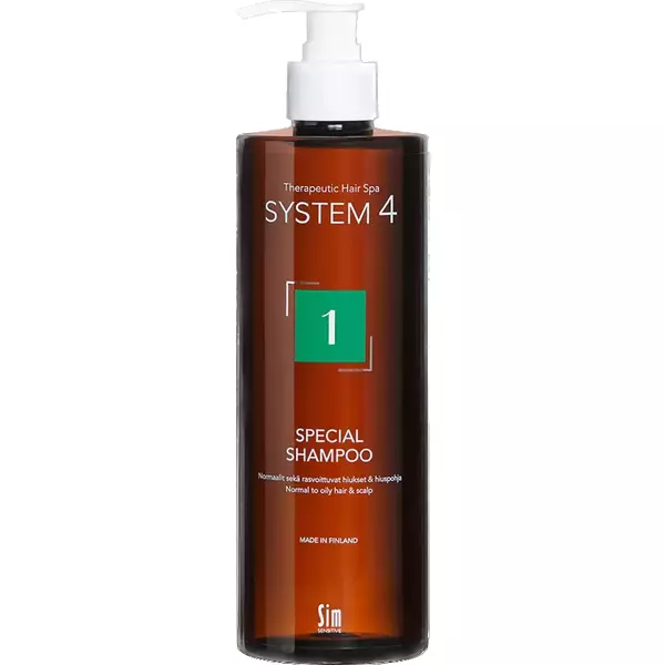 Шампунь Sim Sensitive System 4 №1 Special Shampoo 500 мл для нормальної шкіри голови і схильної до жирності, Об'єм: 500 мл