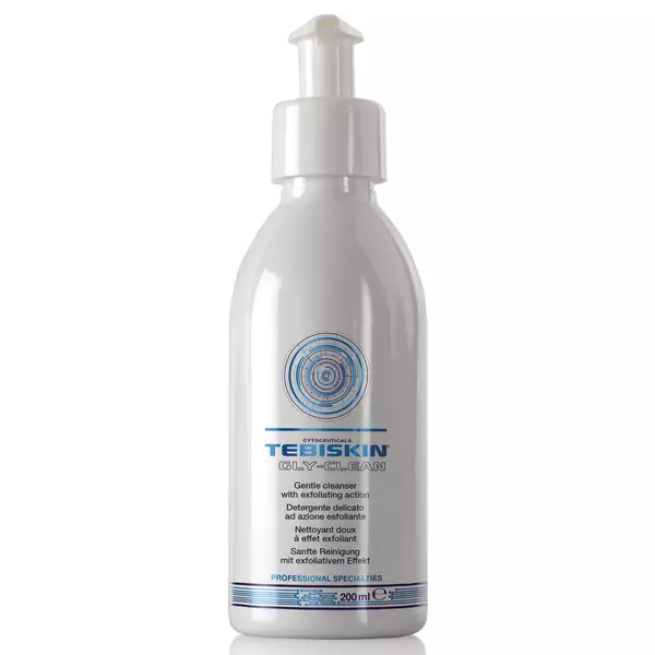 Очищаючий гель для тьмяної шкіри Tebiskin Gly-Clean Cleanser 200 мл з м'якою відлущувальною та освітлюючою дією