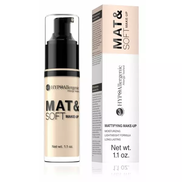 Гіпоалергенний тональний крем Bell Cosmetics Hypo Allergenic Mat&Soft Make-Up - 02 Natural 30 мл