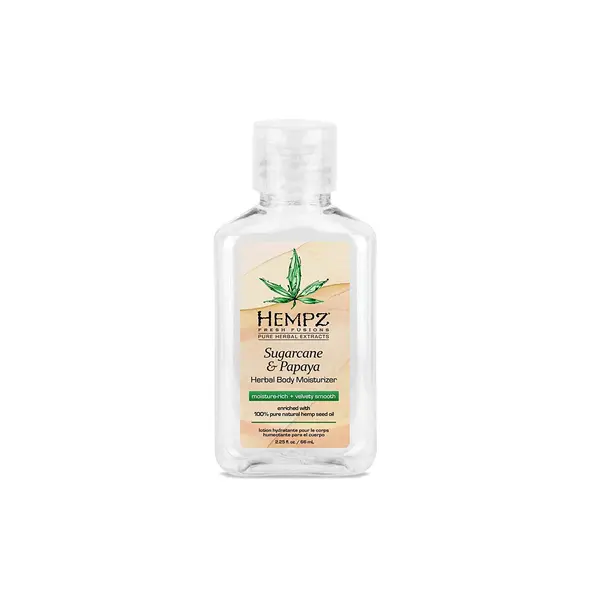 Молочко для тіла Тростинний цукор-Папайя HEMPZ Sugarcane & Papaya Herbal Body Moisturizer 65 мл, Об'єм: 65 мл