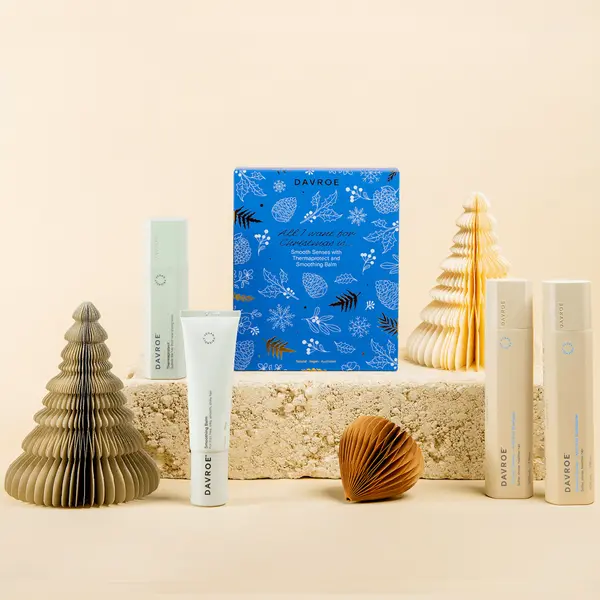 Набор для разглаживания волос Davroe Smooth Senses Christmas Xmas Quad Pack with Thermaprotect and Smoothing Balm, изображение 2