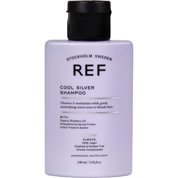 Шампунь для світлого, знебарвленного та сивого волосся REF Cool Silver Shampoo 100 мл з антижовтим ефектом, Об'єм: 100 мл