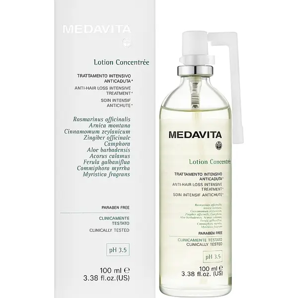 Спрей проти випадіння волосся Medavita Lotion Concentree Anti-Hair Loss Intensive Treatment Spray 100 мл, зображення 2