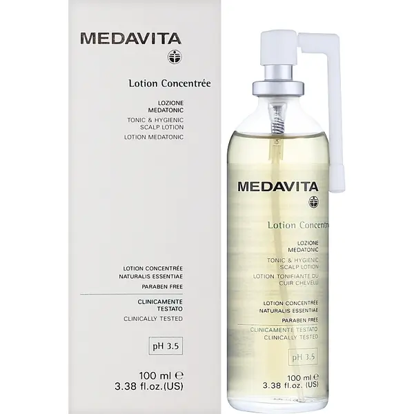 Тонізуючий лосьйон проти випадіння волосся Medavita Lotion Concentree Tonic & Hygienic Scalp Lotion 100 мл, зображення 2