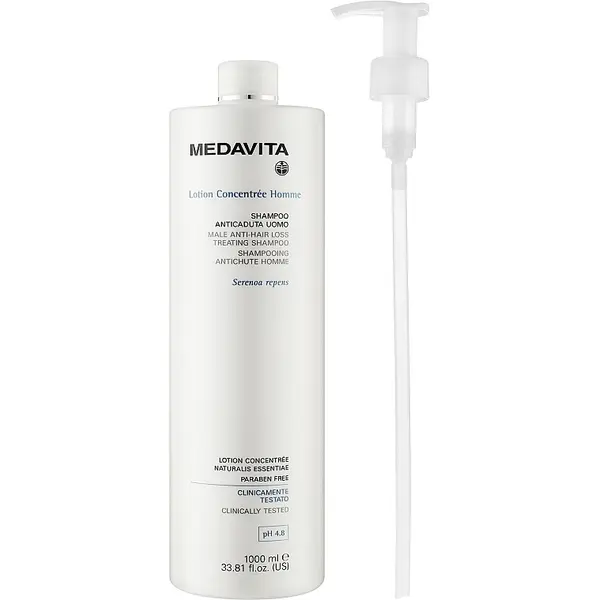 Укрепляющий шампунь против выпадения волос Medavita Lotion Concentree Anti-Hair Loss Treating Shampoo 1000 мл, Объем: 1000 мл