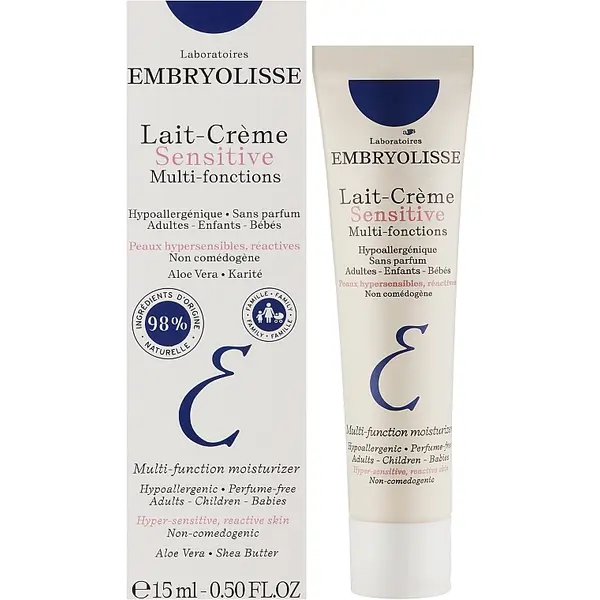 Зволожуючий крем Embryolisse Lait-Creme Sensitive 15 мл для чутливої ​​шкіри, Об'єм: 15 мл