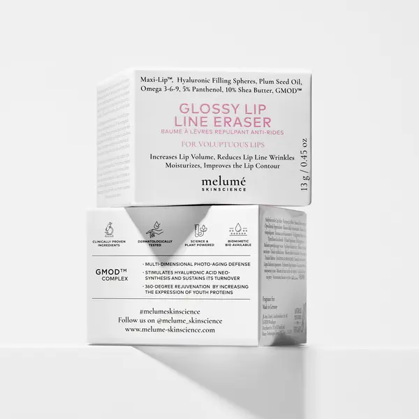 Бальзам-філлер для збільшення обʼєму губ Melume Skinscience Glossy Lip Line Eraser Maxi-Lip Filler Balm 13 мл, зображення 2