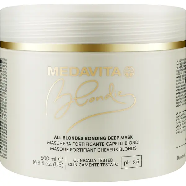 Глубоко укрепляющая маска для всех оттенков блонда Medavita Blondie All Blondes Bonding Deep Mask 500 мл, Объем: 500 мл