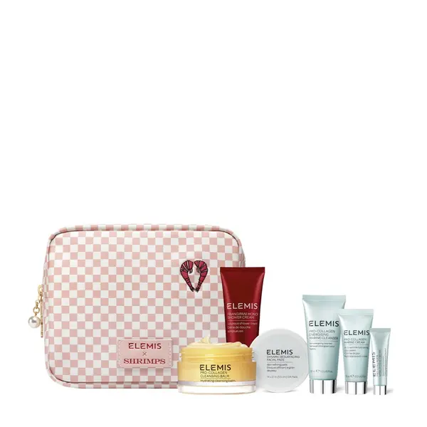 Колекція бестселерів у дизайнерській тревел косметичці ELEMIS Shrimps Travel Icons Collection