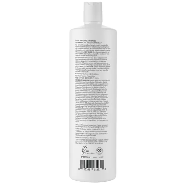 Кондиционер для объема истонченных окрашенных волос Bosley MD Bos Revive Conditioner 1000 мл, Объем: 1000 мл, изображение 2