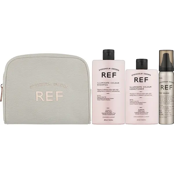Набір для блиску фарбованого волосся REF Illuminate Colour Duo Shampoo & Conditioner With Fiber Mousse, зображення 2