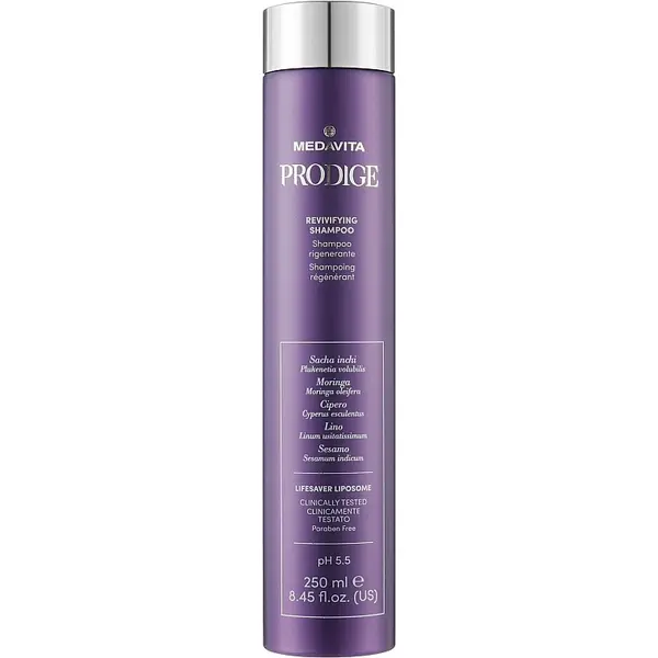 Ревіталізуючий шампунь для пошкодженого волосся Medavita Prodige Revivifying Shampoo 250 мл