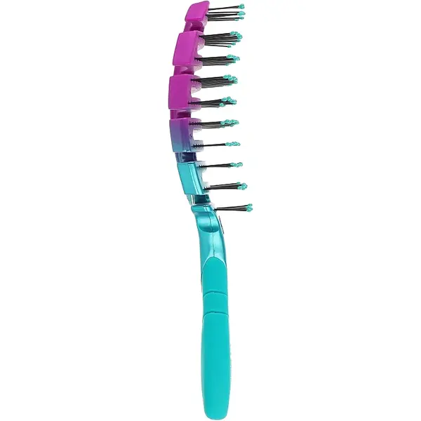 Щетка для быстрой сушки волос фиолетово-голубая Wet Brush Pro Flex Dry Teal Ombre, Тон: Teal Ombre, изображение 2