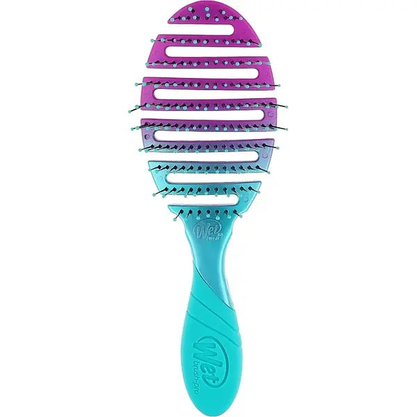 Щетка для быстрой сушки волос фиолетово-голубая Wet Brush Pro Flex Dry Teal Ombre, Тон: Teal Ombre