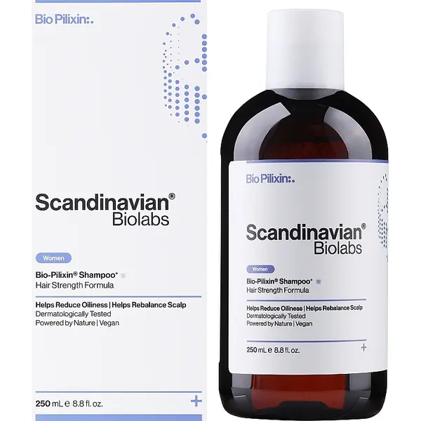 Шампунь для укрепления волос у женщин Scandinavian Biolabs Hair Strength Bio-Pilixin Shampoo for Women 250 мл, Объем: 250 мл, изображение 3