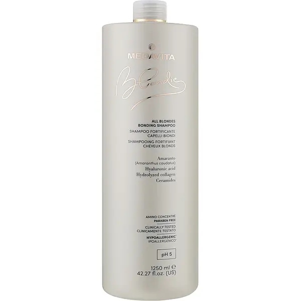 Укрепляющий шампунь для всех оттенков блонда Medavita Blondie All Blondes Bonding Shampoo 1250 мл, Объем: 1250 мл