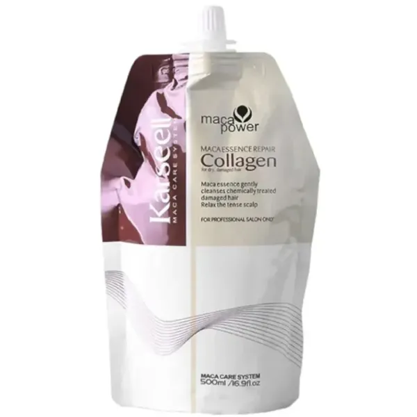 Колагенова маска-есенція для відновлення волосся Karseell Maca Essence Repair Collagen Hair Mask 500 мл рефіл, Об'єм: 500 мл (рефіл)