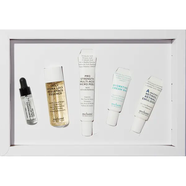 Набір з 5 мініатюрми Знайомство Melume Skinscience Skinsetional Starter Kit, зображення 3