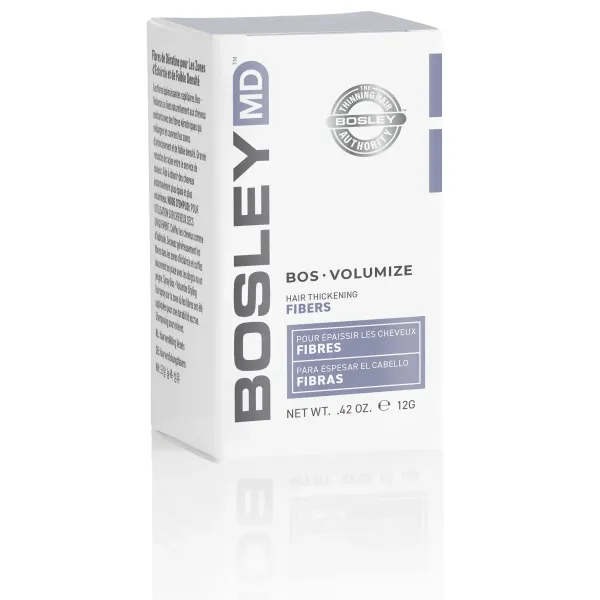 Ущільнюючі кератинові волокна середньо-коричневі Bosley MD Bos Volumize Hair Thickening Fibers Medium Brown 12 г, Об'єм: 12 мл, Тон: Medium Brown, зображення 2