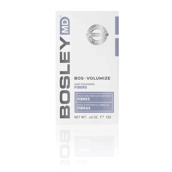 Ущільнюючі кератинові волокна Bosley MD Bos Volumize Hair Thickening Fibers Medium Brown 12 г, Тон: Medium Brown