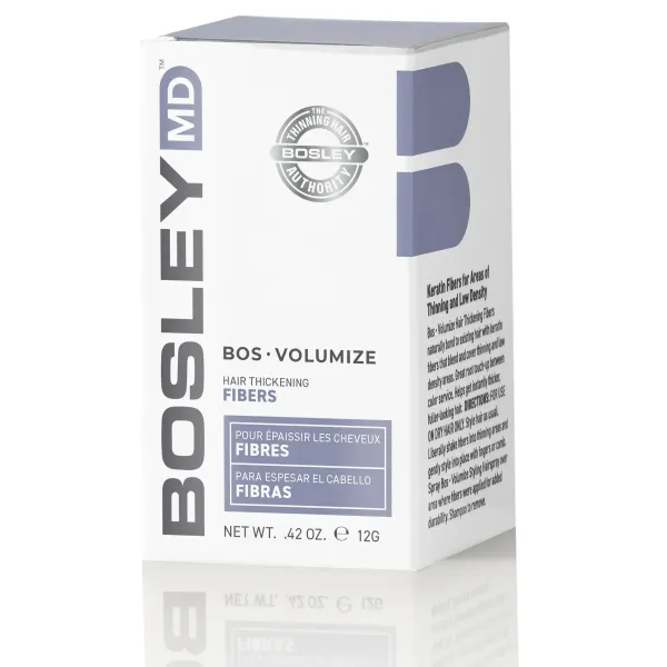 Ущільнюючі кератинові волокна чорні Bosley MD Bos Volumize Hair Thickening Fibers Black 12 г, Об'єм: 12 мл, Тон: Black, зображення 3