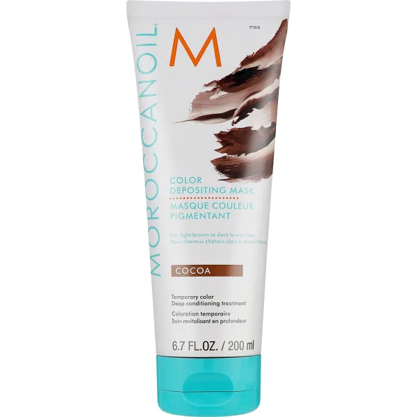 Відтінкова маска для волосся какао Moroccanoil Color Depositing Mask Cocoa 200 мл, Об'єм: 200 мл, Тон: Какао