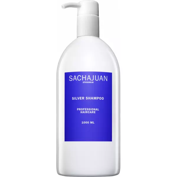 Шампунь Sachajuan Silver Shampoo 1000 мл для нейтралізації жовтого пігменту та захисту холодних відтінків блонду, Об'єм: 1000 мл