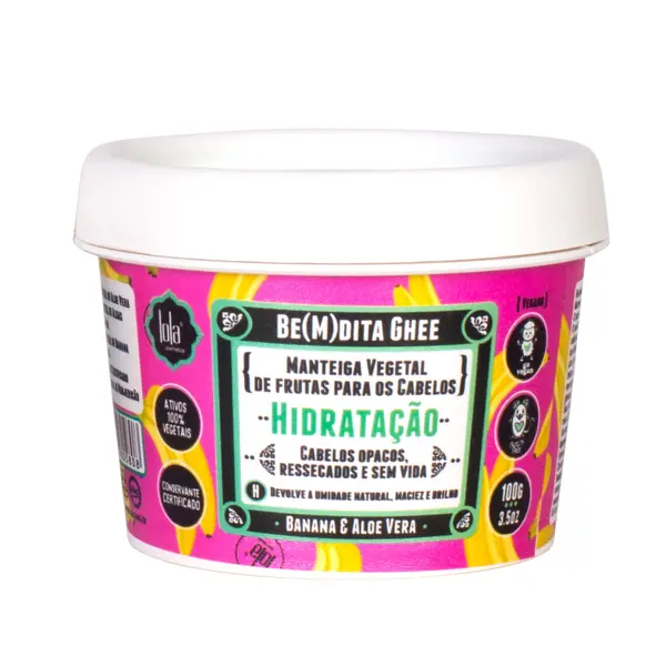 Маска для увлажнения волос Lola Cosmetics Be(M)dita Ghee Hidratacao Banana e Aloe Vera 100 мл, Объем: 100 мл