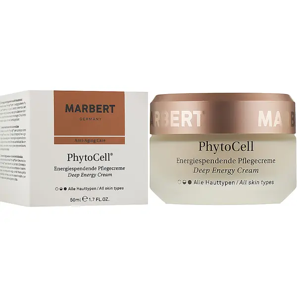 Енергетичний крем Marbert PhytoCell Deep Energy Cream 50 мл з фіто-клітинами для зрілої шкіри, зображення 2